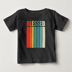 Camiseta Para Bebê Christian Faith Inspiration Citação: Bendito Vinta