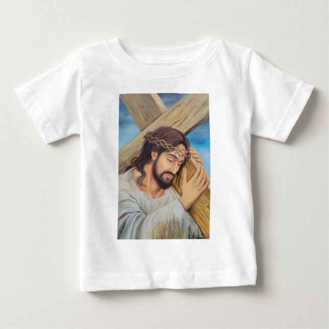 Camiseta Para Bebê Christian Faith Jesus Cristo (Frente)