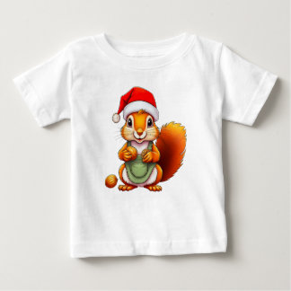 Camiseta Para Bebê Christmas Squirrel – Holiday Design for Babies