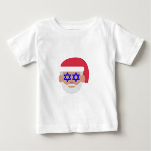 Camiseta Para Bebê christmukkah santa claus emoji
