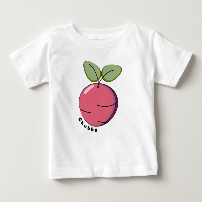 Camiseta Para Bebê Chubby Beet (Frente)