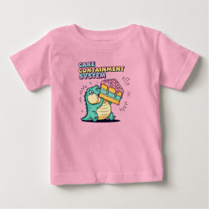 Camiseta Para Bebê Chubby Dinossaur Cake Meme