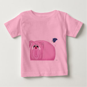 Camiseta Para Bebê Chumley De Leitão Bonito E Amigos Bonitos