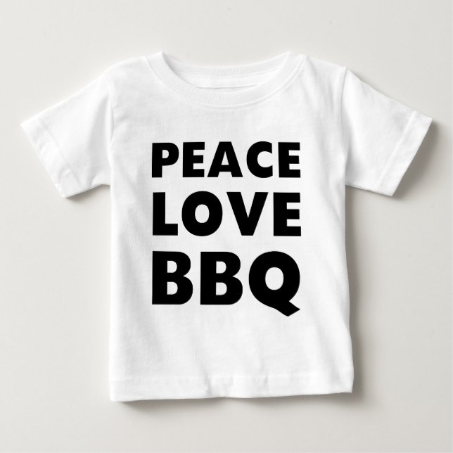 Camiseta Para Bebê CHURRASCO do amor da paz (Frente)