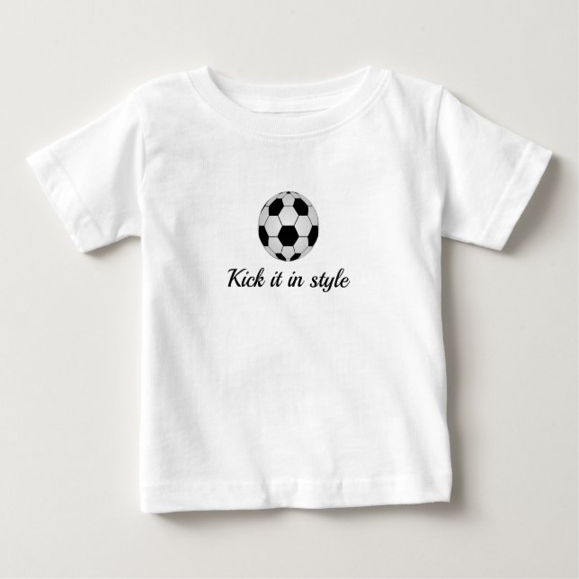 Camiseta Para Bebê Chute no Style Football Fine Jersey T-Shirt (Frente)