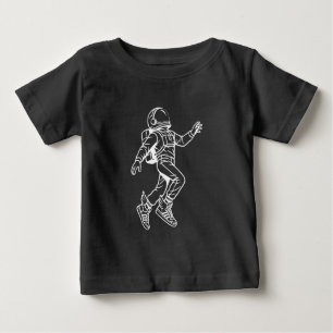 Camiseta Para Bebê Chutes Espaciais: Voo do Astronauta Alado
