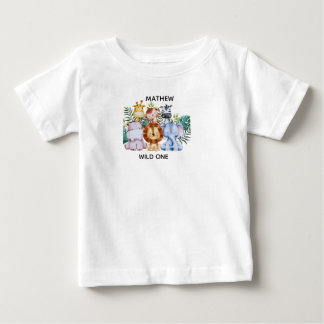 Camiseta Para Bebê Chuva de Bebê Aventura no Safari