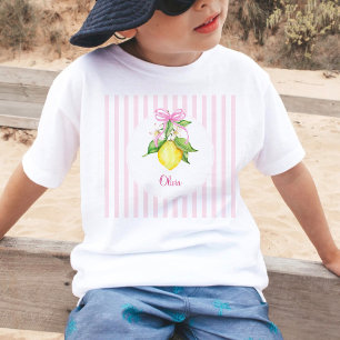 Camiseta Para Bebê Chuva de Bebê Coquette Limão Rosa