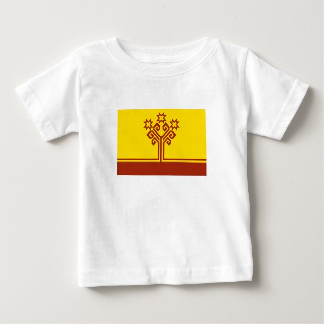 Camiseta Para Bebê Chuvashia Flag (Frente)
