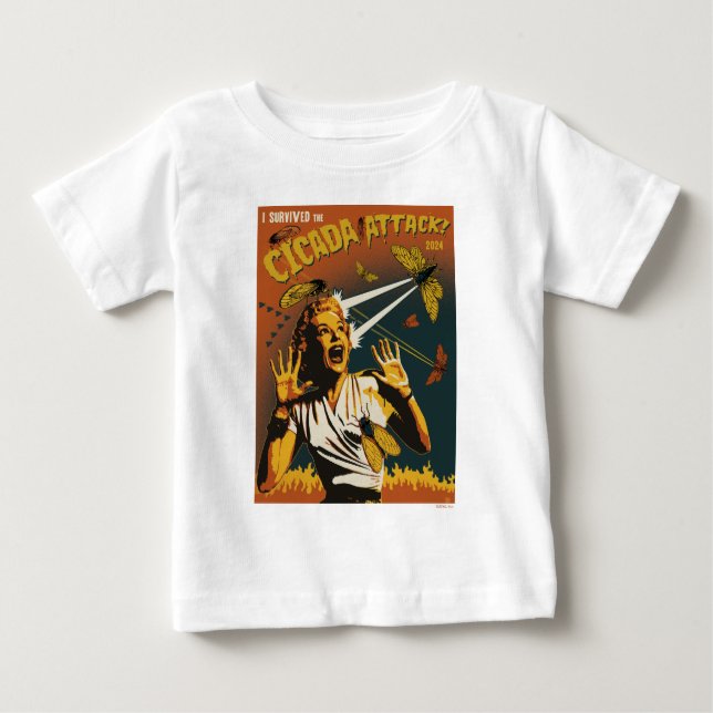 Camiseta Para Bebê Cicada Gritando Senhora 2024 (Frente)