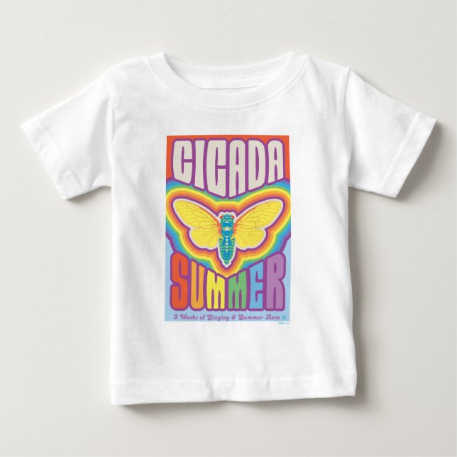 Camiseta Para Bebê Cicada Summer Love (Frente)
