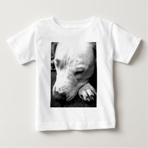 Camiseta Para Bebê cicatriz do harry potter cachorro pit bull branco