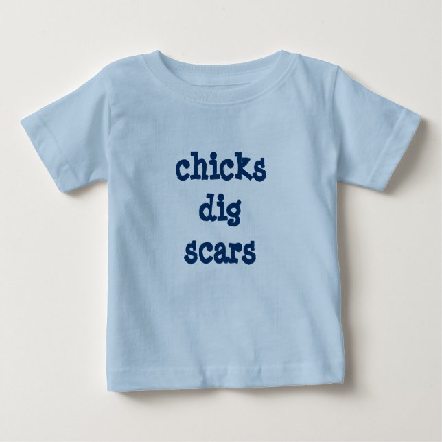 Camiseta Para Bebê cicatrizes da escavação dos pintinhos (Frente)