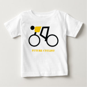 Camiseta Para Bebê Ciclista futuro que monta seu costume da bicicleta