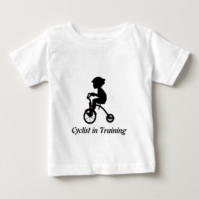 Camiseta Para Bebê Ciclista no treinamento (Frente)