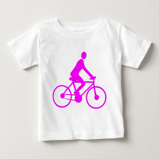Camiseta Para Bebê Ciclo - Magenta (Frente)