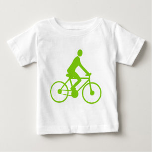 Camiseta Para Bebê Ciclo - Verde marciano