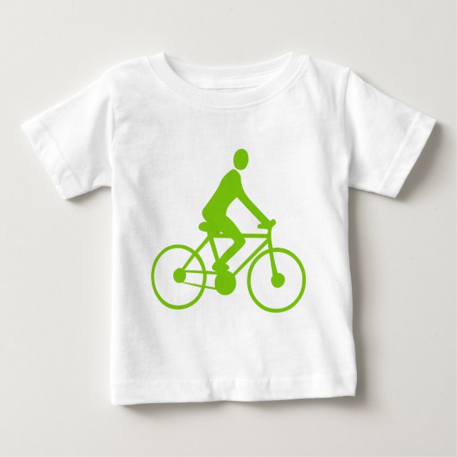 Camiseta Para Bebê Ciclo - Verde marciano (Frente)