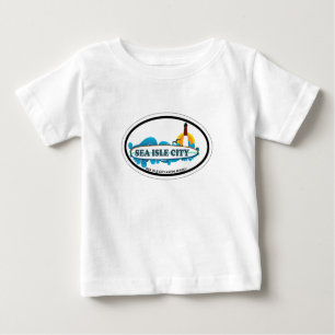 Camiseta Para Bebê Cidade da ilha do mar