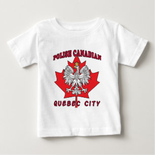 Camiseta Para Bebê Cidade de Quebec - Folha Polonesa