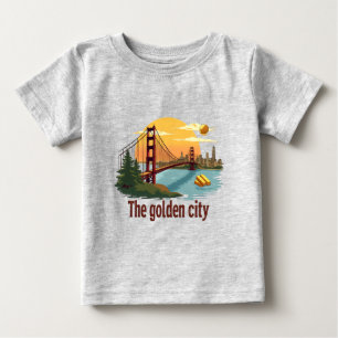 Camiseta Para Bebê Cidade Legada do ouro