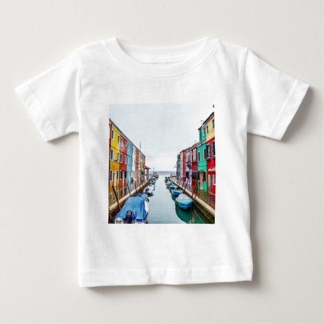 Camiseta Para Bebê Cidade Metropolitana de Veneza, Itália (Frente)
