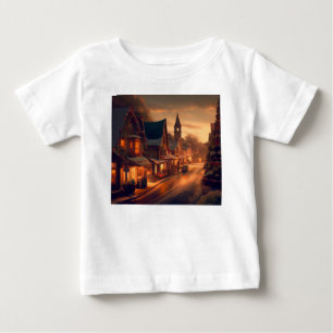 Camiseta Para Bebê Cidade Pequena Natal 1
