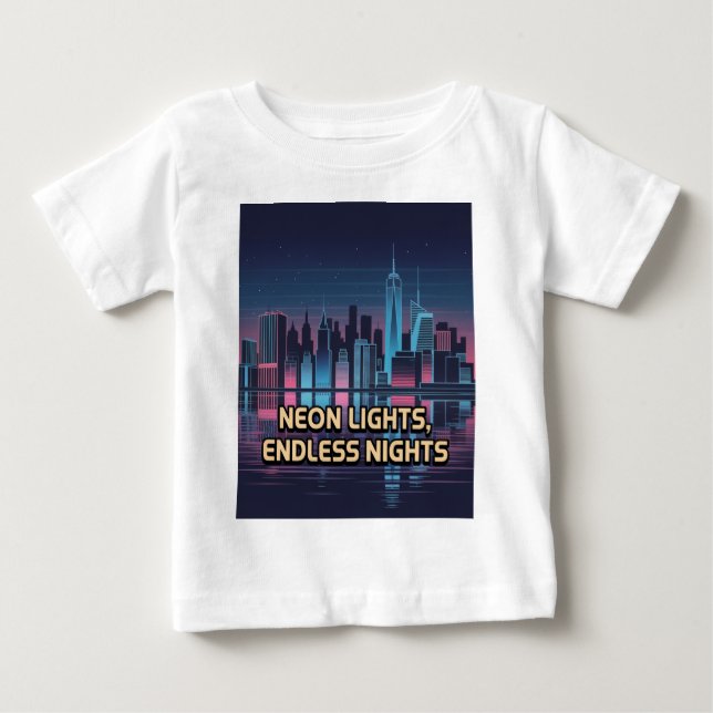 Camiseta Para Bebê Cidade Que Nunca Dorme Nova York (Frente)