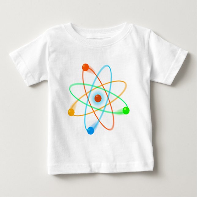 Camiseta Para Bebê Ciência da Estrutura Atômica (Frente)