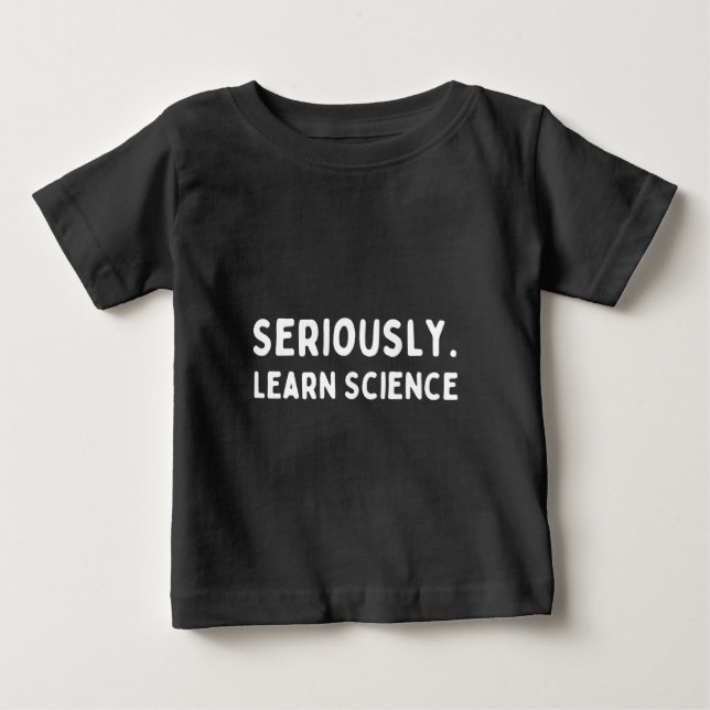 Camiseta Para Bebê Ciência do aprendizado (Frente)