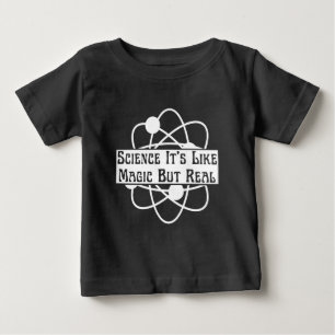 Camiseta Para Bebê ciência é como mágica mas real