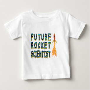 Camiseta Para Bebê Cientista futuro de Rocket