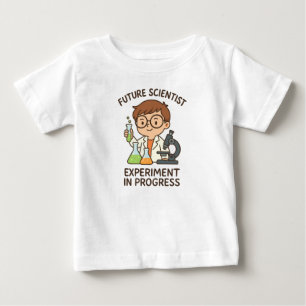 Camiseta Para Bebê Cientista Futuro - Experiência em Andamento
