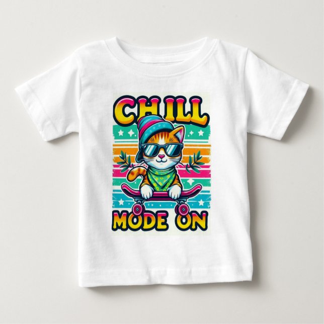 Camiseta Para Bebê Cill Cat (Frente)