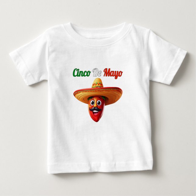 Camiseta Para Bebê Cinco De Mayo (Frente)