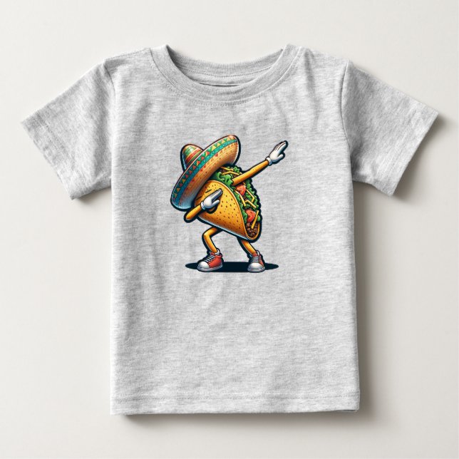 Camiseta Para Bebê Cinco de Mayo Taco (Frente)
