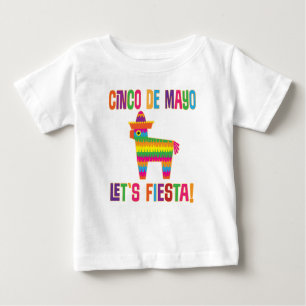 Camiseta Para Bebê Cinco de Mayo Taco deixa Fiesta Pinata
