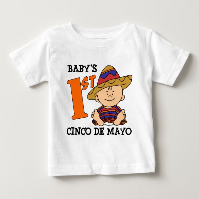 Camiseta Para Bebê Cinco ruas de Mayo (Frente)