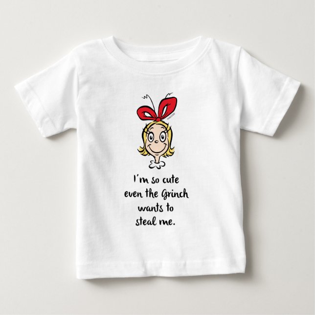 Camiseta Para Bebê Cindy-Lou Who | Sou tão giro (Frente)