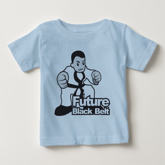 Camiseta Para Bebê Cinto Negro Futuro (Frente)