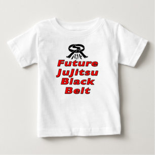 Camiseta Para Bebê Cinturão negro do futuro da academia do JuJitsu d