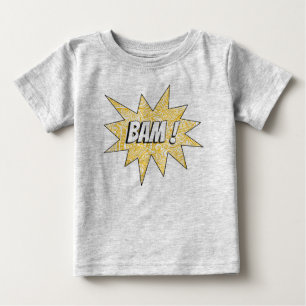Camiseta Para Bebê Cinza BAM! Tee