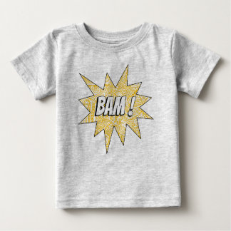 Camiseta Para Bebê Cinza BAM! Tee