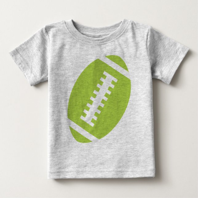 Camiseta Para Bebê CINZA DE BEBÊ DE FUTEBOL | Futebol do Verde limão  (Frente)