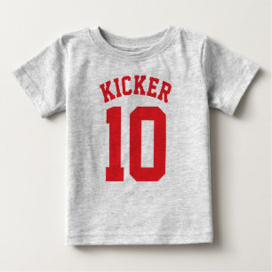 Camiseta Para Bebê Cinza e Bebê Vermelho   Sports Jersey Design