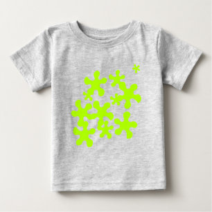 Camiseta Para Bebê cinza verde de lodo divertido