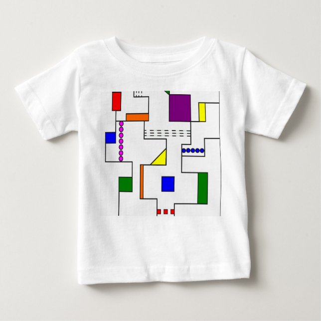 Camiseta Para Bebê Circuitos Bauhaus (Frente)