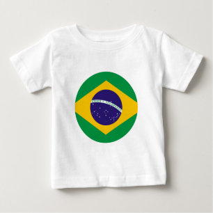 Camiseta Para Bebê Círculo de Bandeira do Brasil O Zazzle MUSEUM