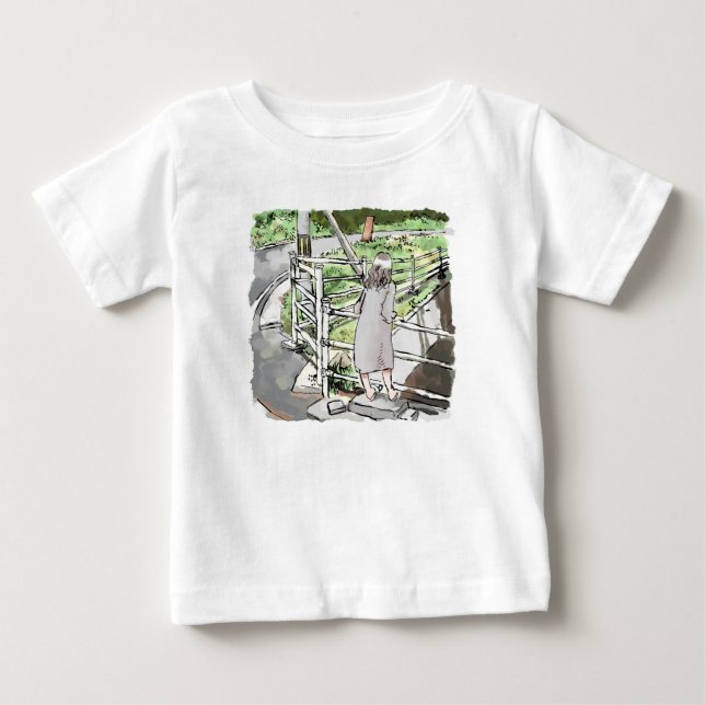 Camiseta Para Bebê Círculo de recrutamento (Frente)