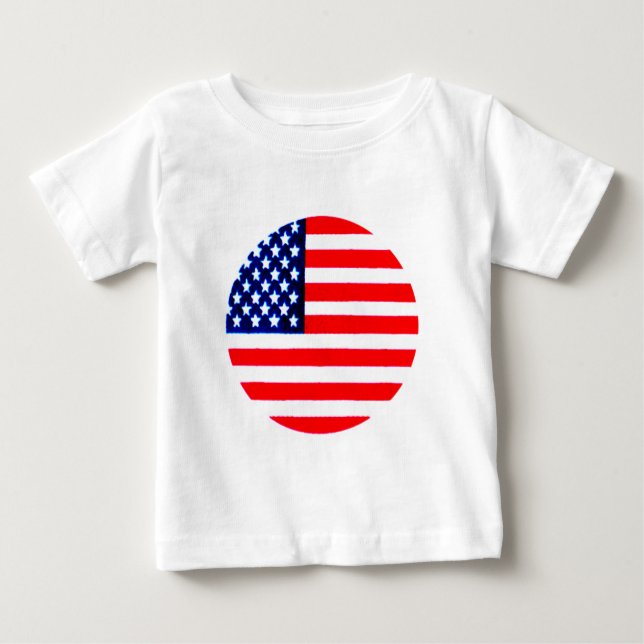 Camiseta Para Bebê Círculo de Sinalizador dos EUA Tdhe MUSEUM Zazzle (Frente)